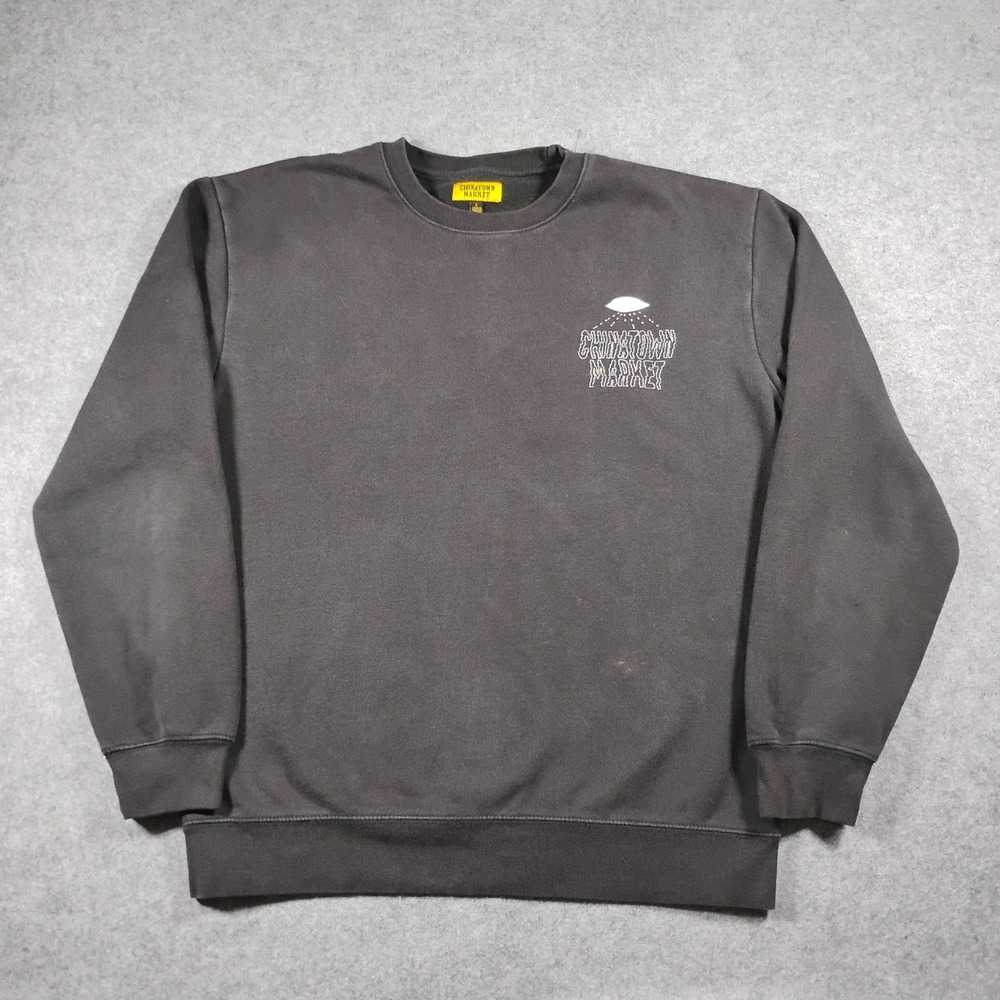 Chinatown Market Space UFO Crewneck Sweatshirt Men's Large Black Graphic Street